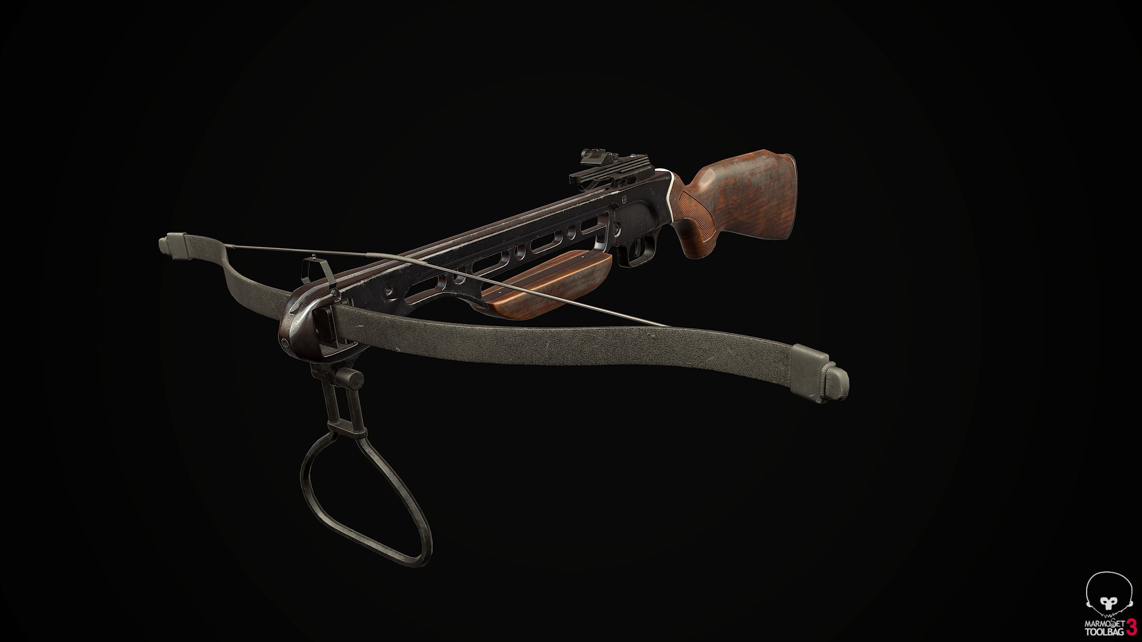 Crossbow Low-poly 3D model Low-poly 3D model_2