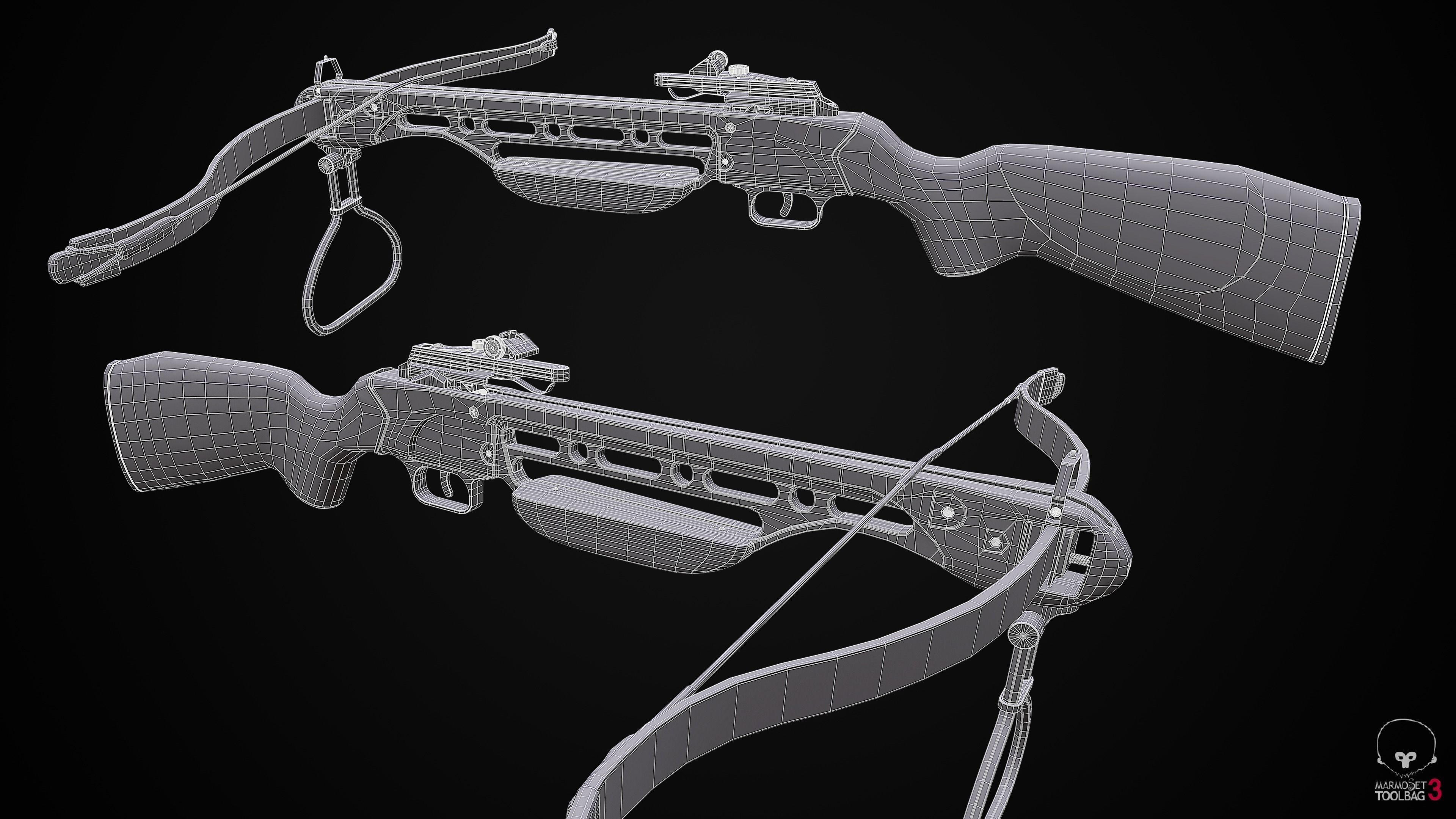 Crossbow Low-poly 3D model Low-poly 3D model_4