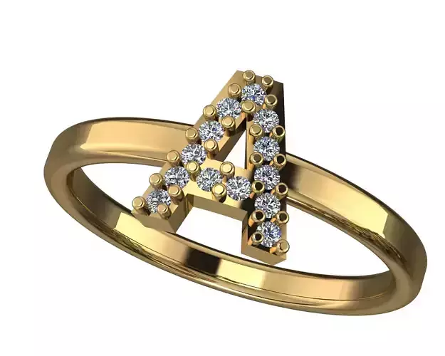Letter A ring