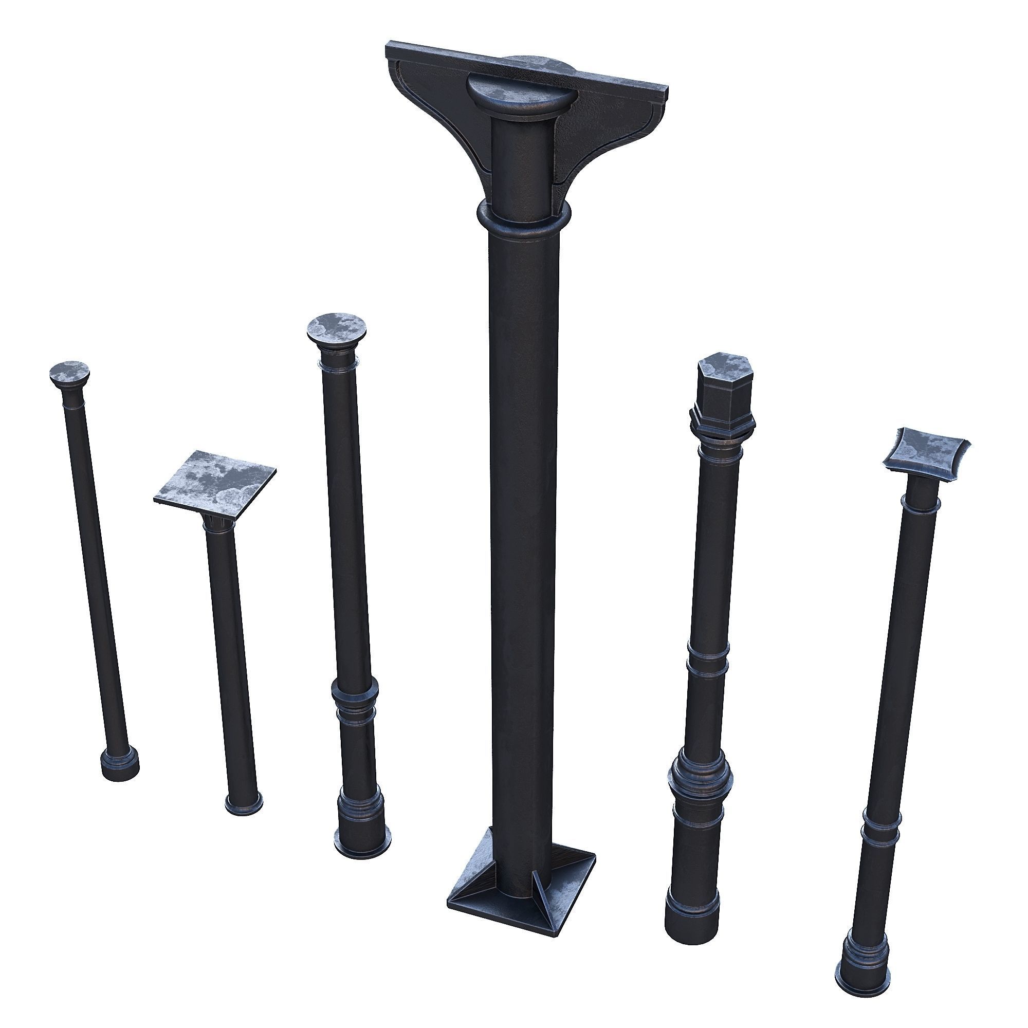 Cast iron columns 2 3D model_1