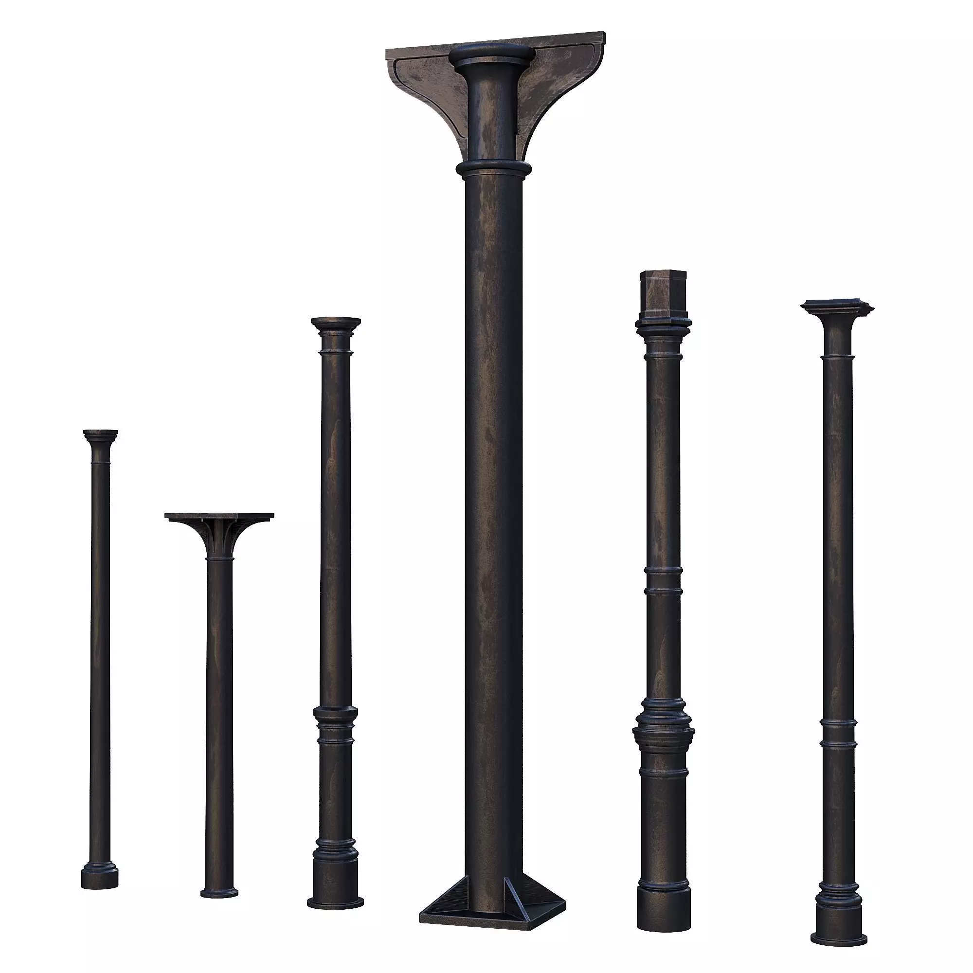 Cast iron columns 2 3D model_0