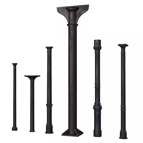 Cast iron columns 2 3D model