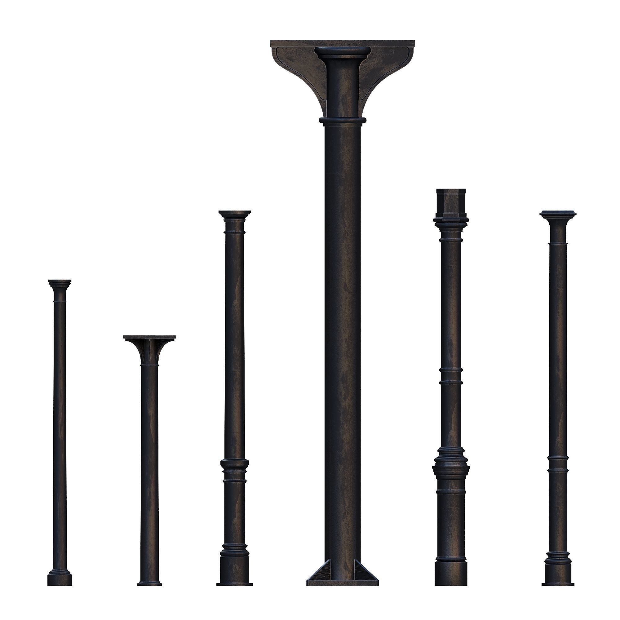 Cast iron columns 2 3D model_3