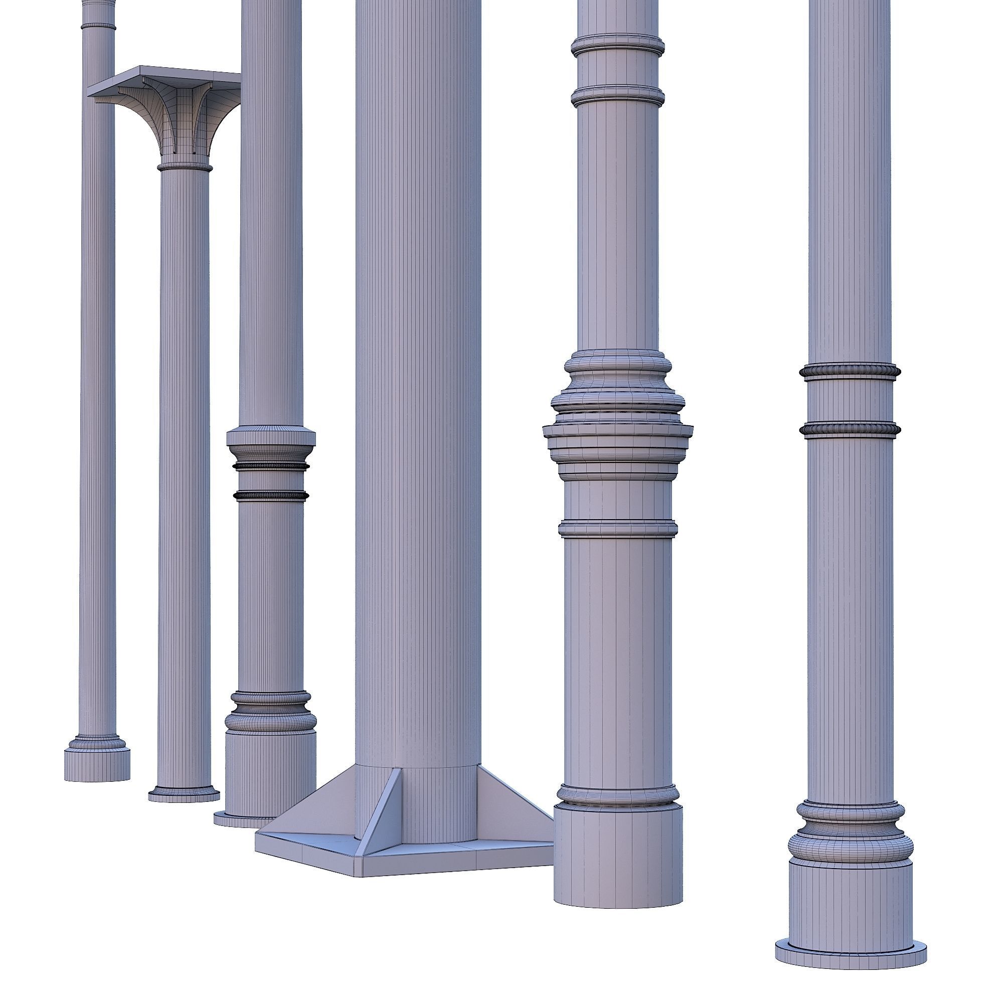 Cast iron columns 2 3D model_4