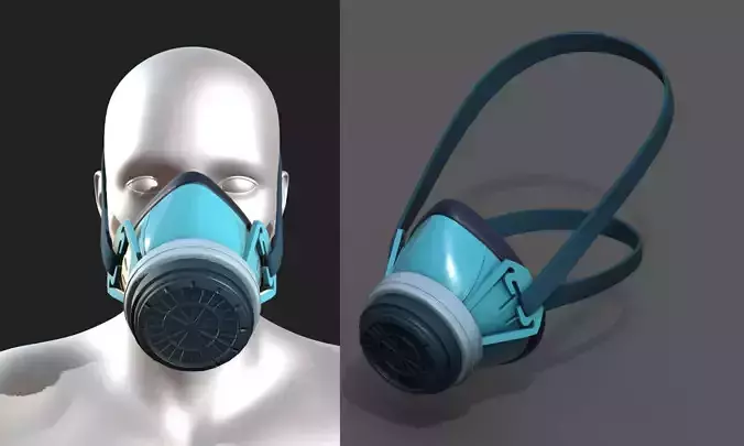 Gas mask respirator sci fi futuristic technology 