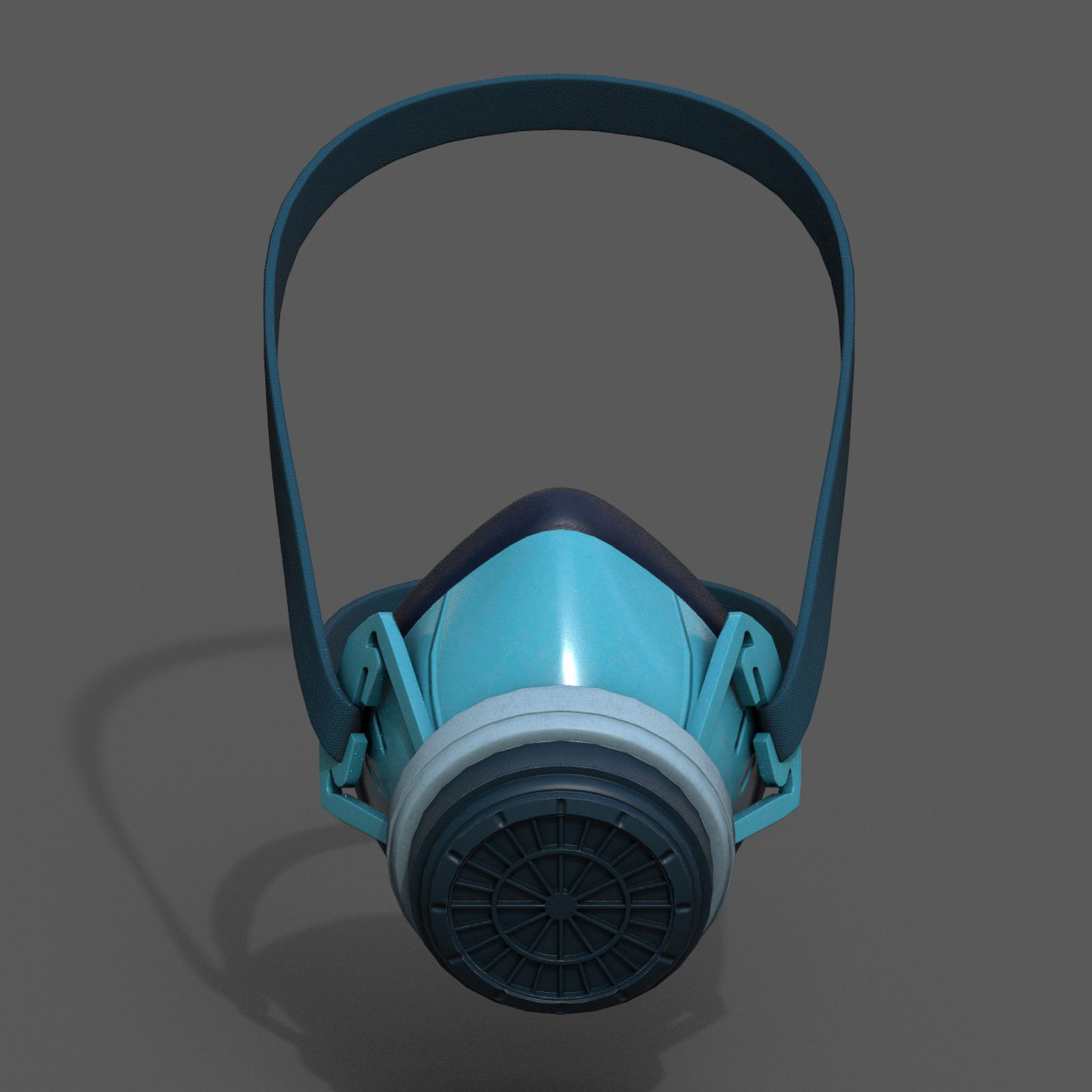 Gas mask respirator sci fi futuristic technology Low-poly 3D model_2