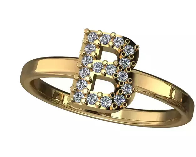 Letter B ring