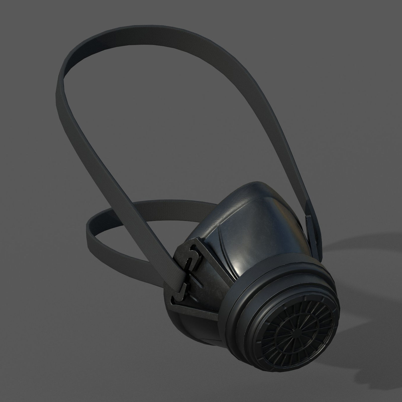 Gas mask protection futuristic technology armor develop  Low-poly 3D model_2