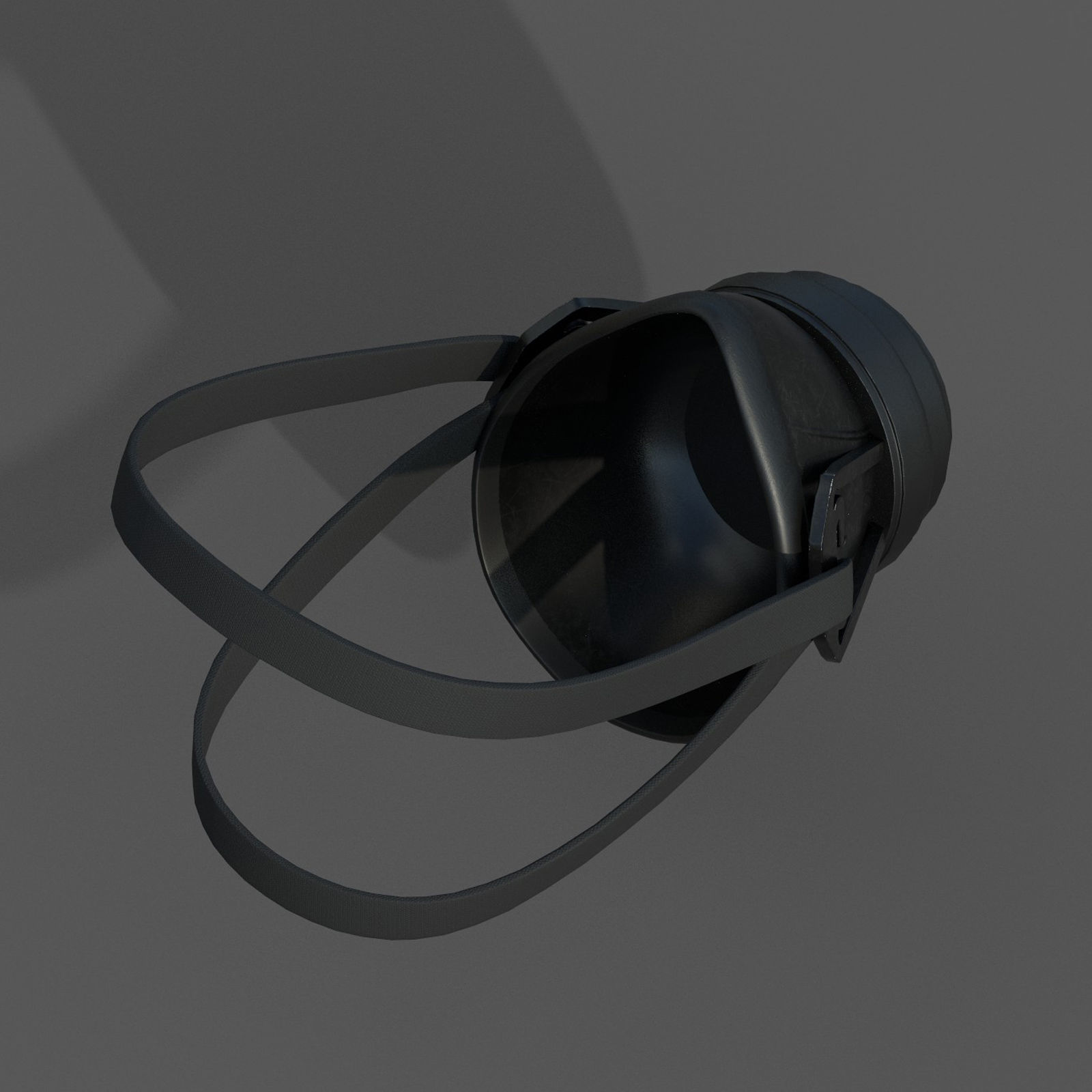 Gas mask protection futuristic technology armor develop  Low-poly 3D model_7