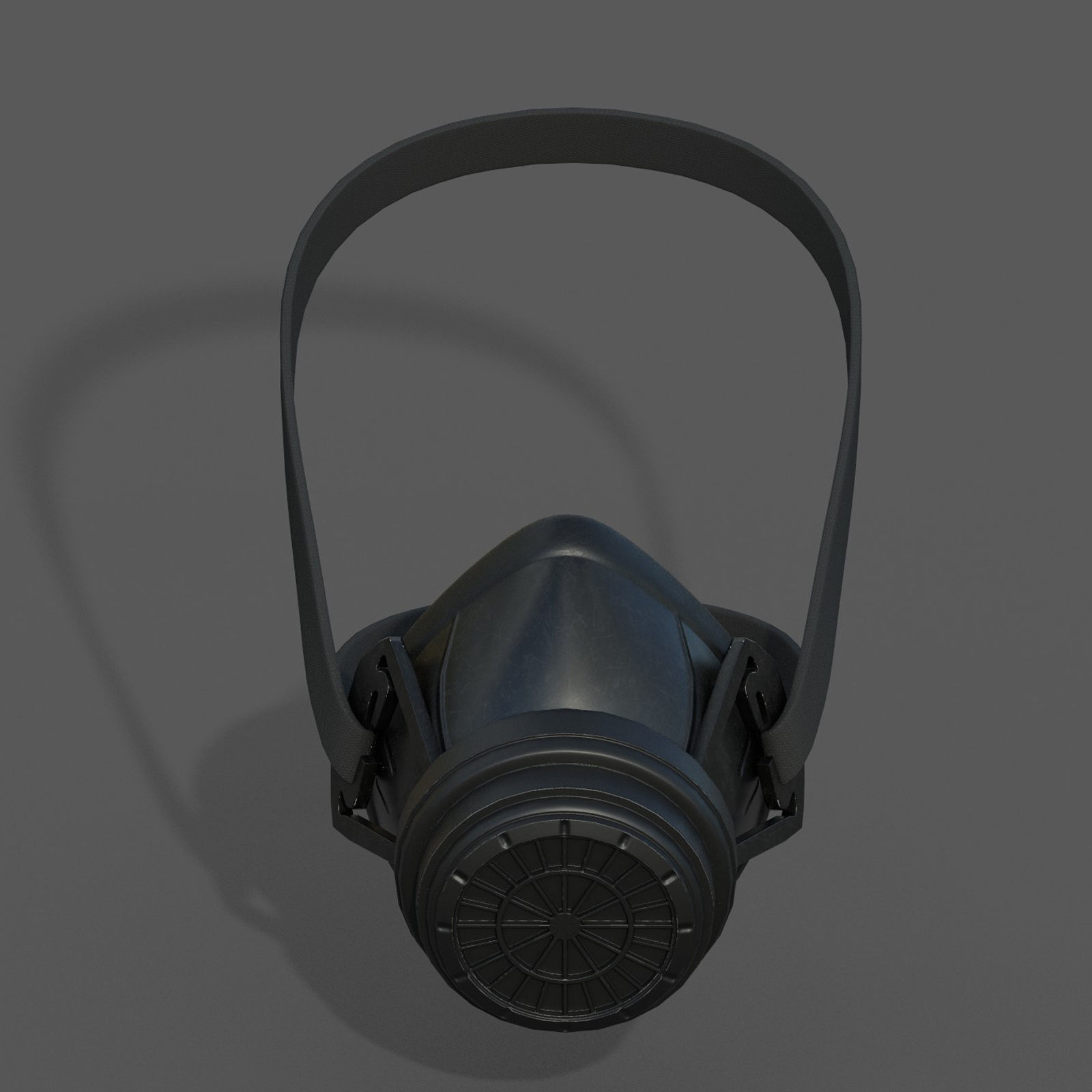 Gas mask protection futuristic technology armor develop  Low-poly 3D model_1