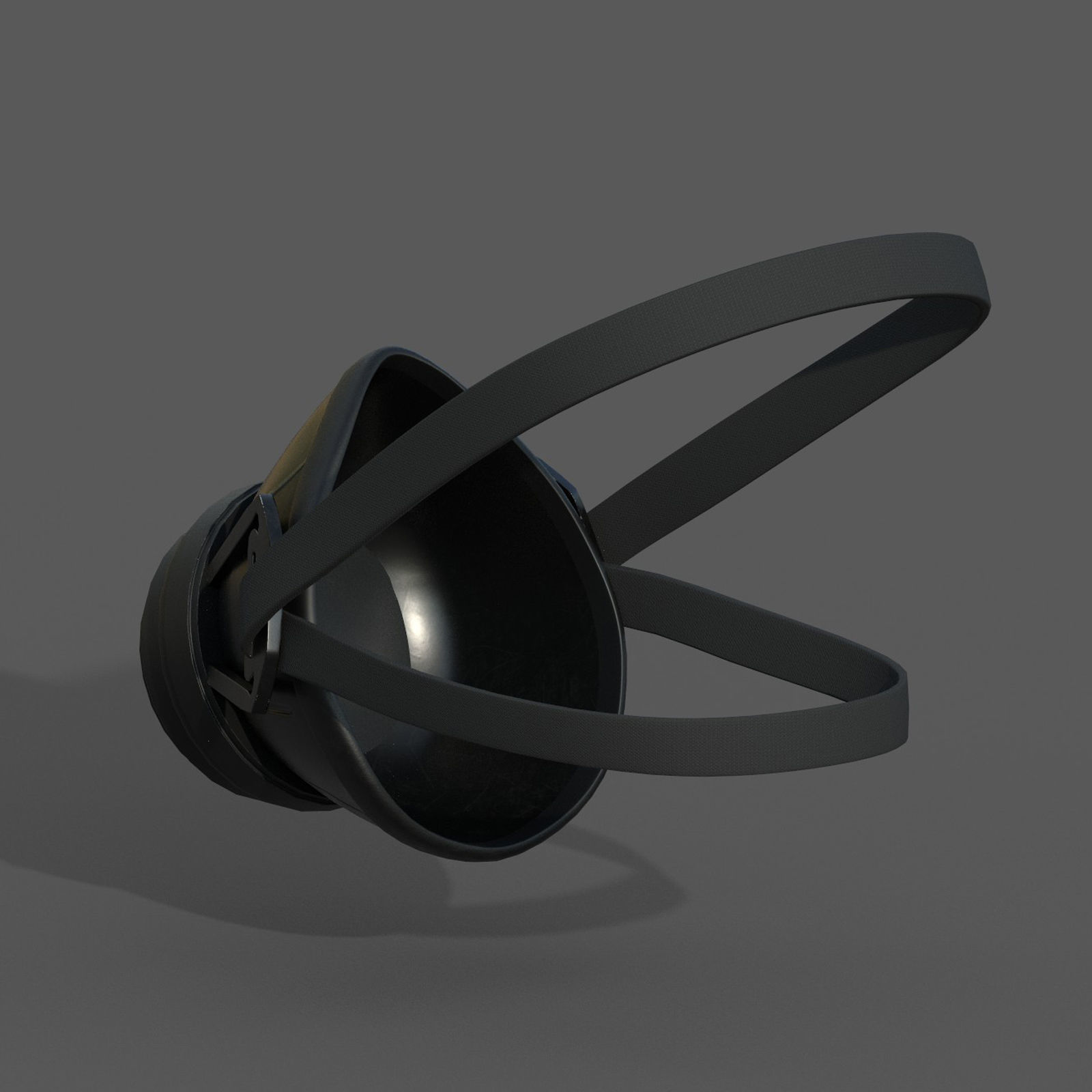 Gas mask protection futuristic technology armor develop  Low-poly 3D model_9