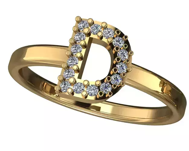 Letter D ring