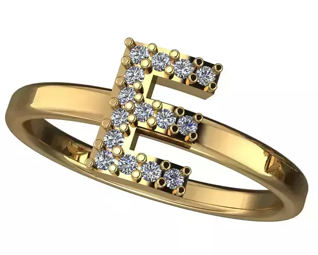 Letter E ring