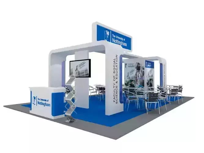 Nottingham University Exhibition 6 x 9 Booth  3D model