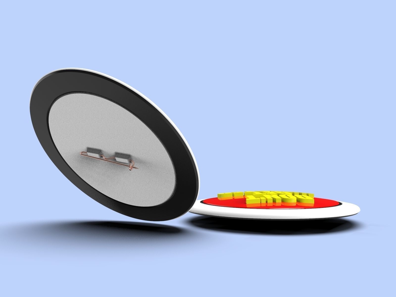 Badge DONT GET INFECTED for 3D printing 3D print model_3