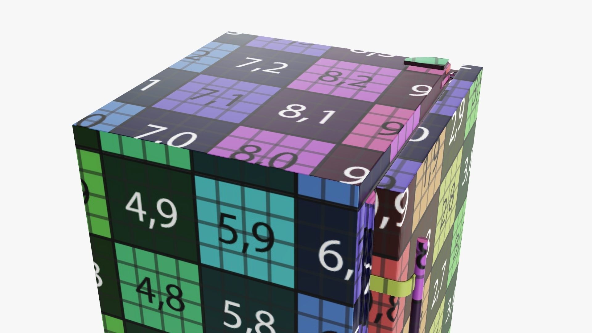 Refrigerator free-standing  3D model_12