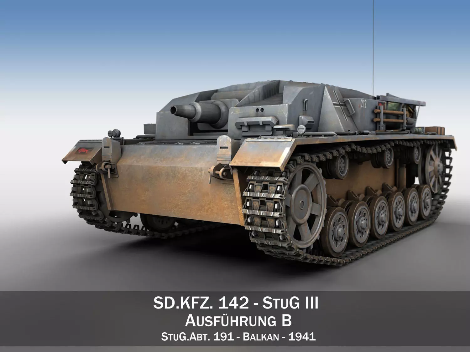 StuG III - Ausf B - StuG Abt 191 3D model_0
