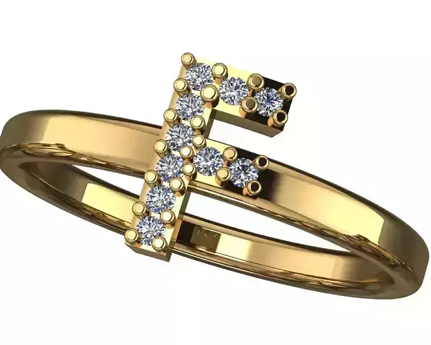 Letter F ring