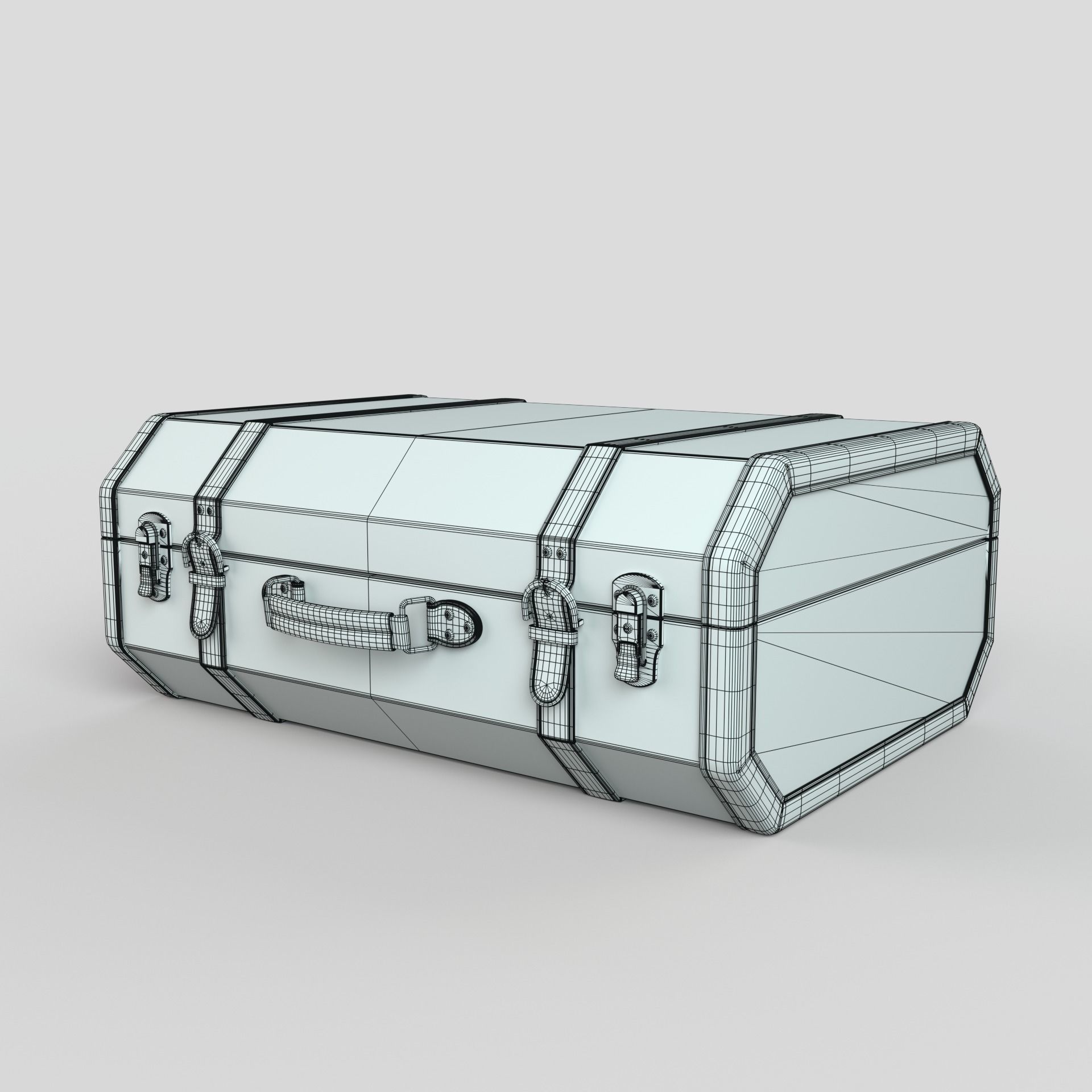 Vintage Suitcase 3D model_5