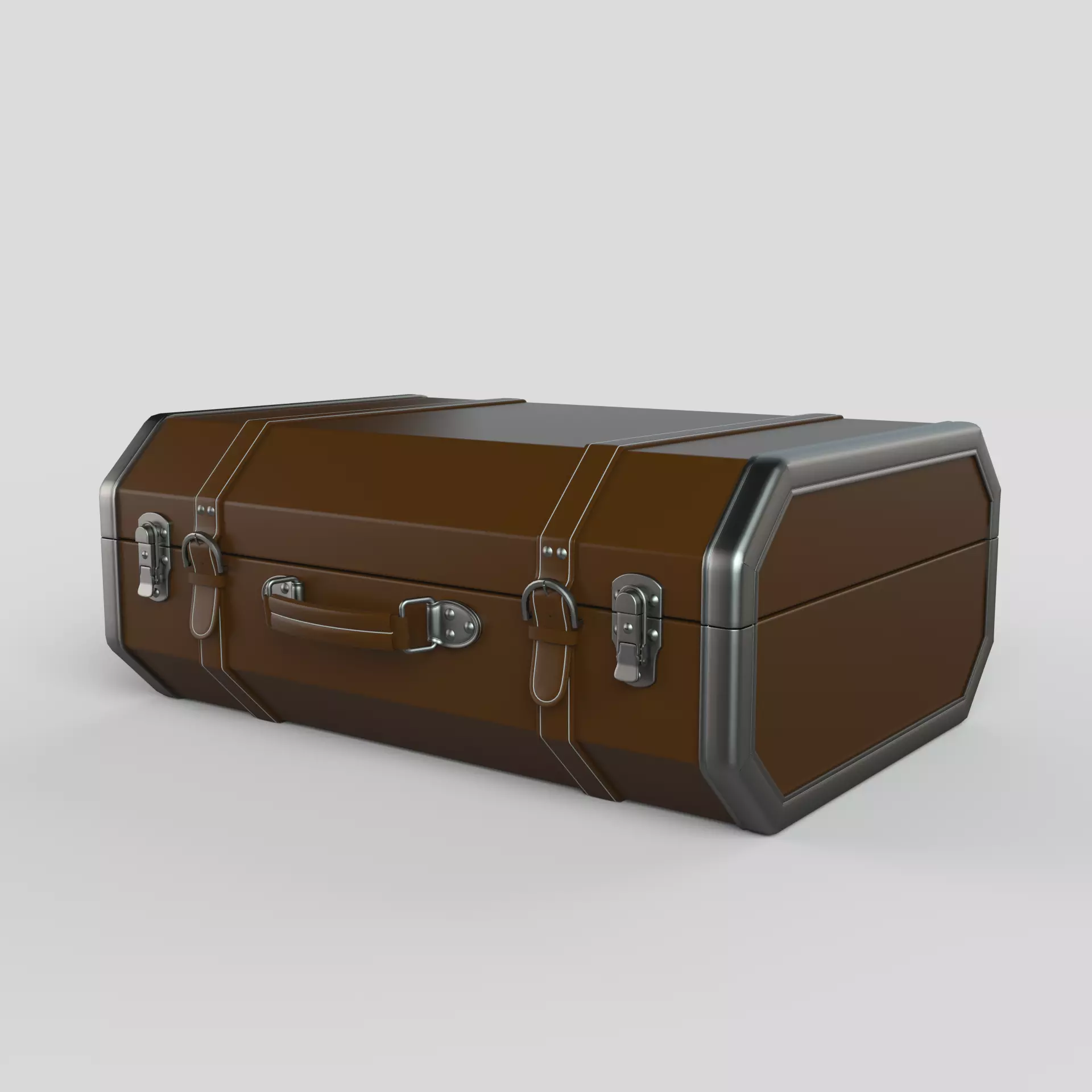 Vintage Suitcase 3D model_0