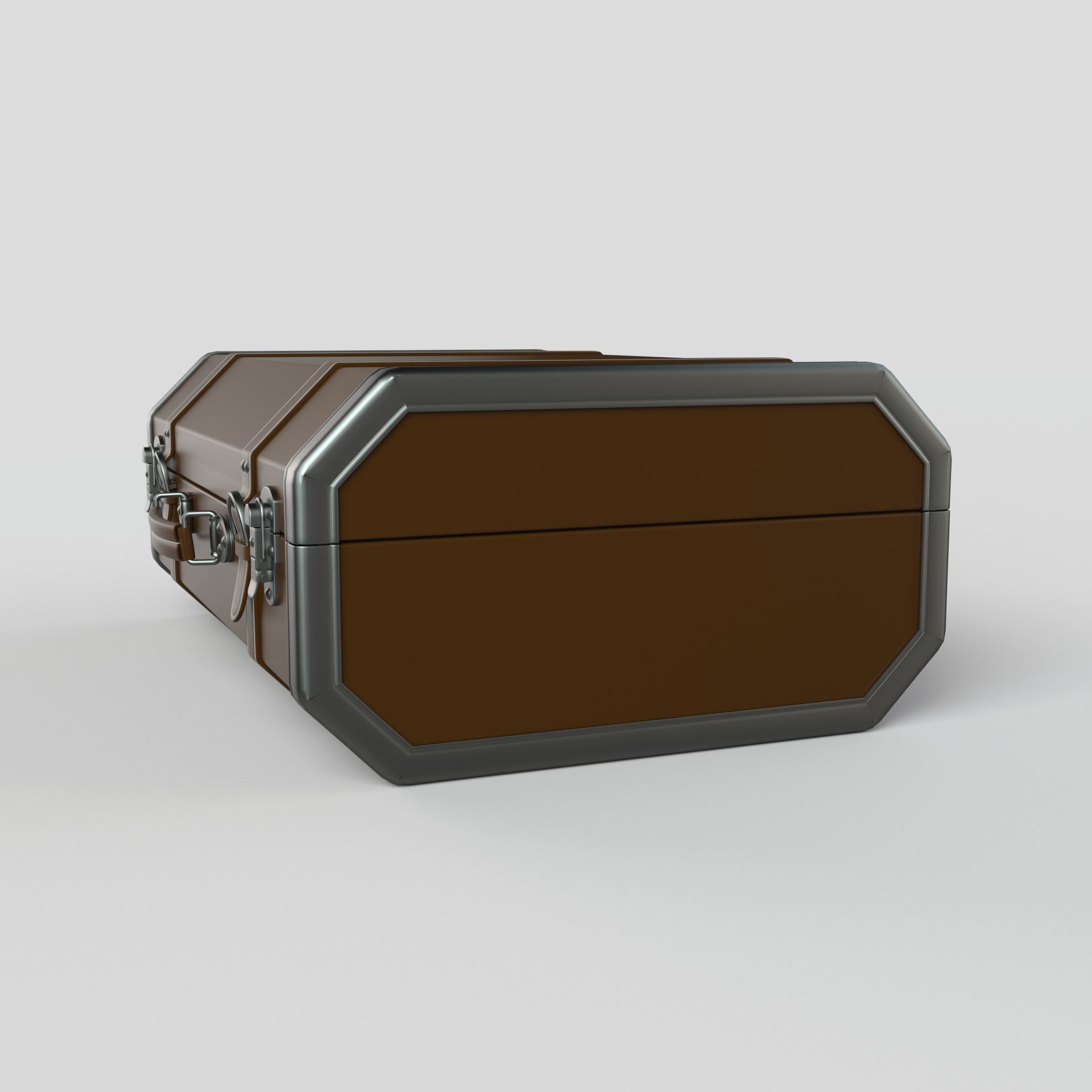 Vintage Suitcase 3D model_3