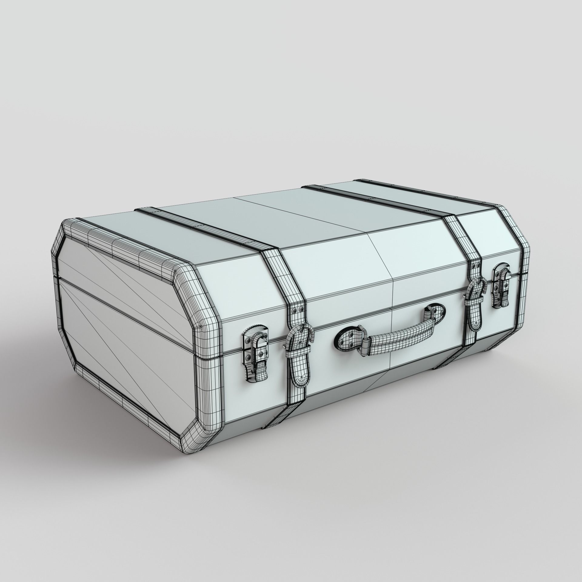 Vintage Suitcase 3D model_6
