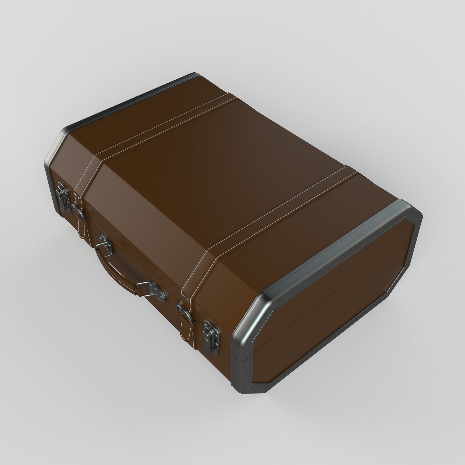 Vintage Suitcase 3D model_2