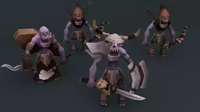 Cartoon Warrior  Zombies  