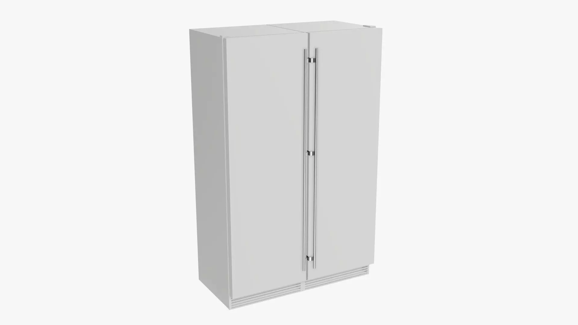 Refrigerator free-standing double 3D model_0