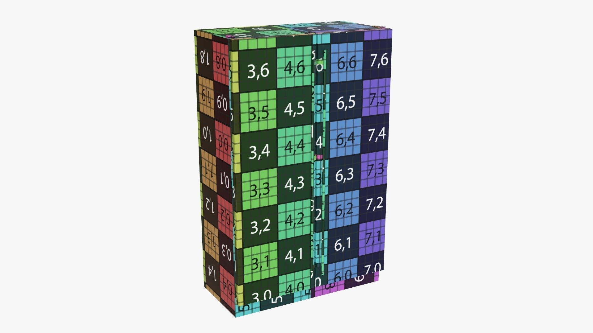 Refrigerator free-standing double 3D model_10