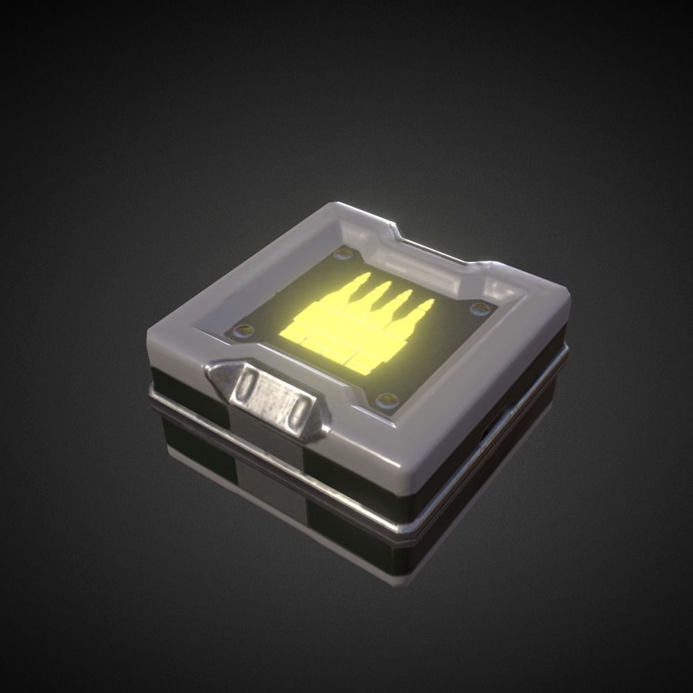 SCI-FI Powerups set Low-poly 3D model_2