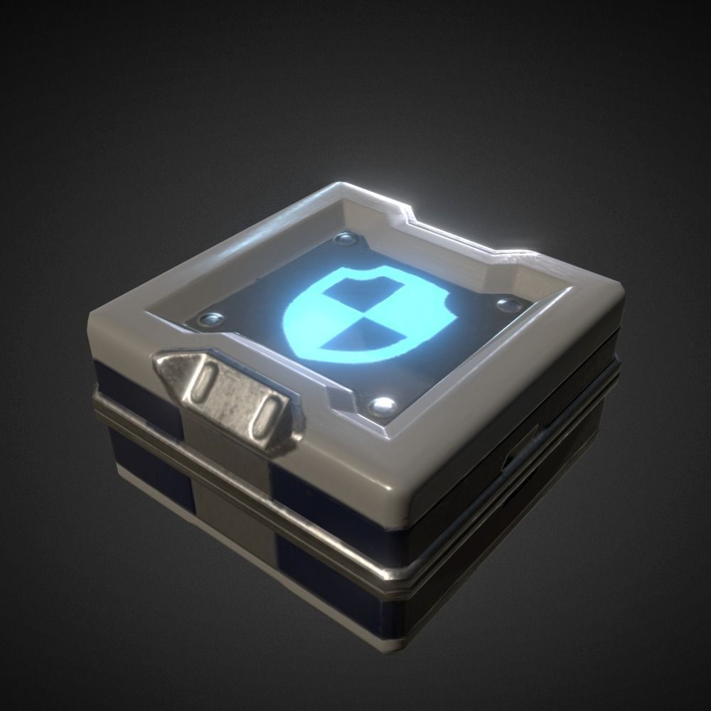 SCI-FI Powerups set Low-poly 3D model_1