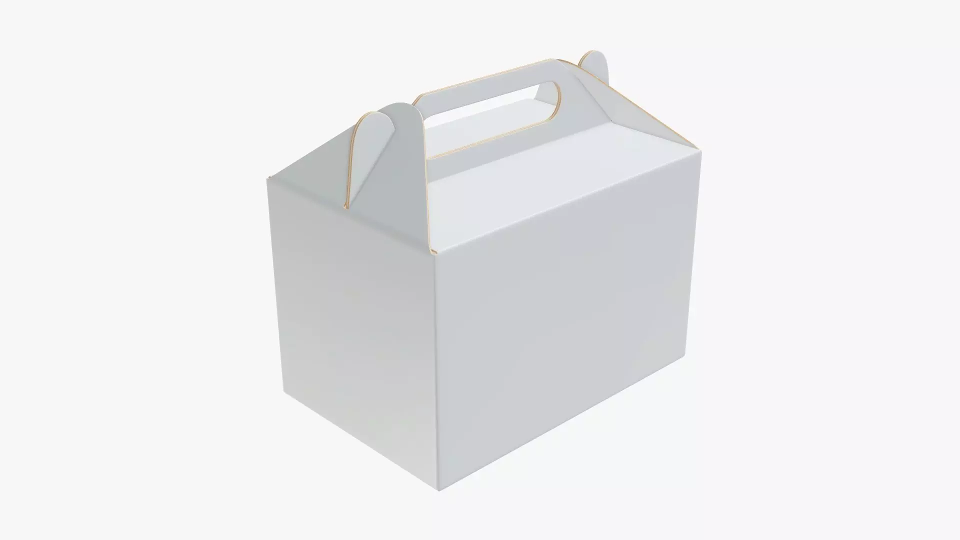 Gable cardboard box 3D model_0
