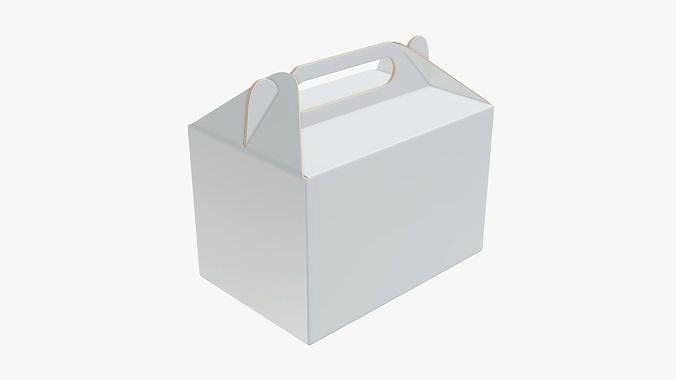 Gable cardboard box 3D model