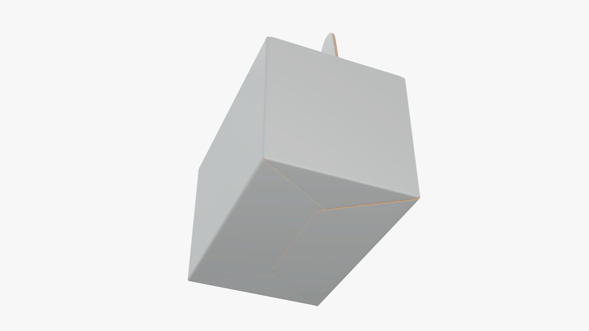 Gable cardboard box 3D model_2