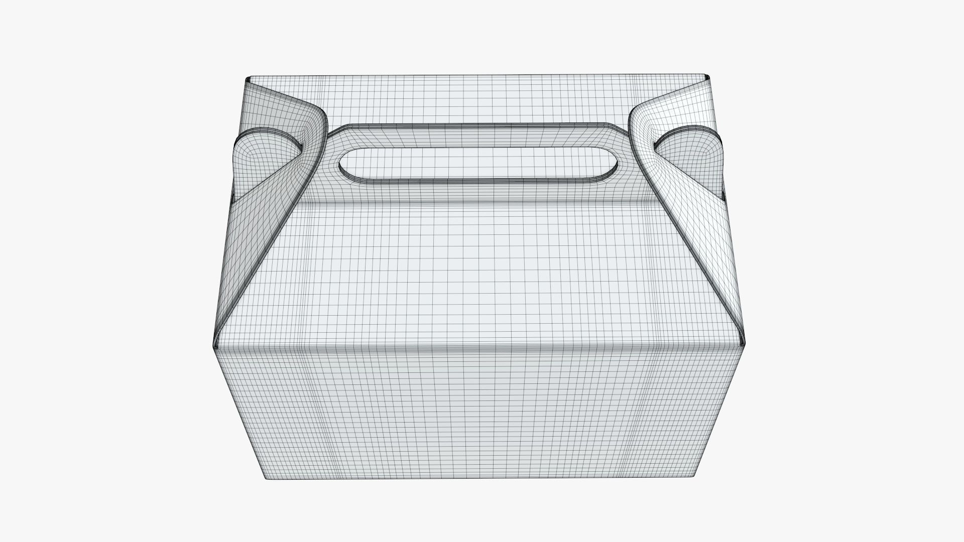 Gable cardboard box 3D model_8