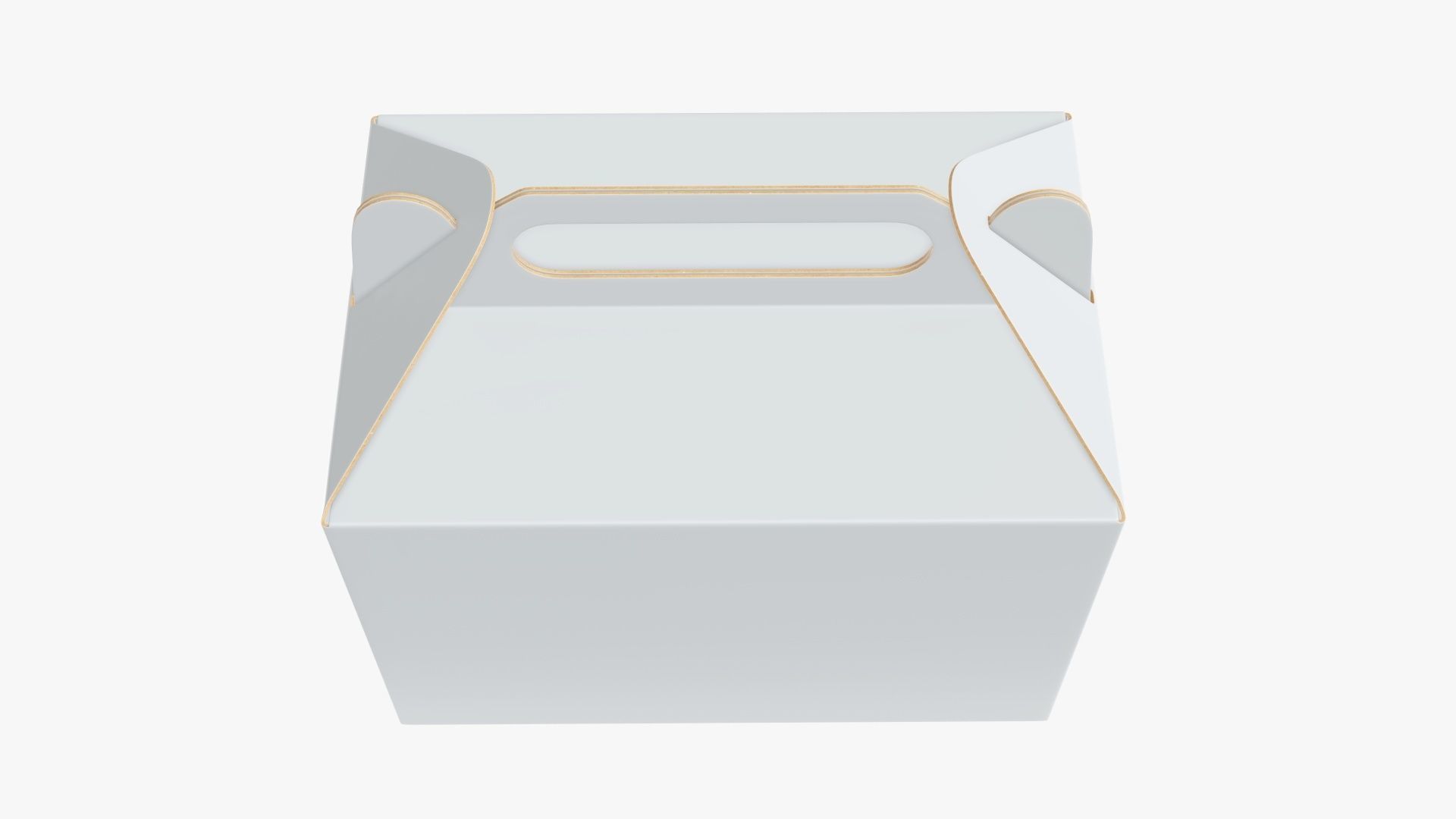 Gable cardboard box 3D model_3