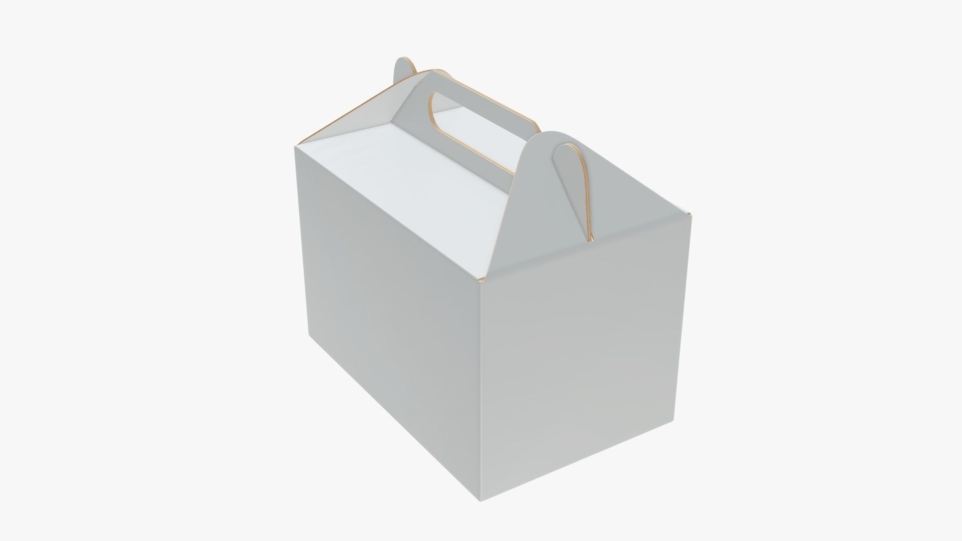 Gable cardboard box 3D model_1