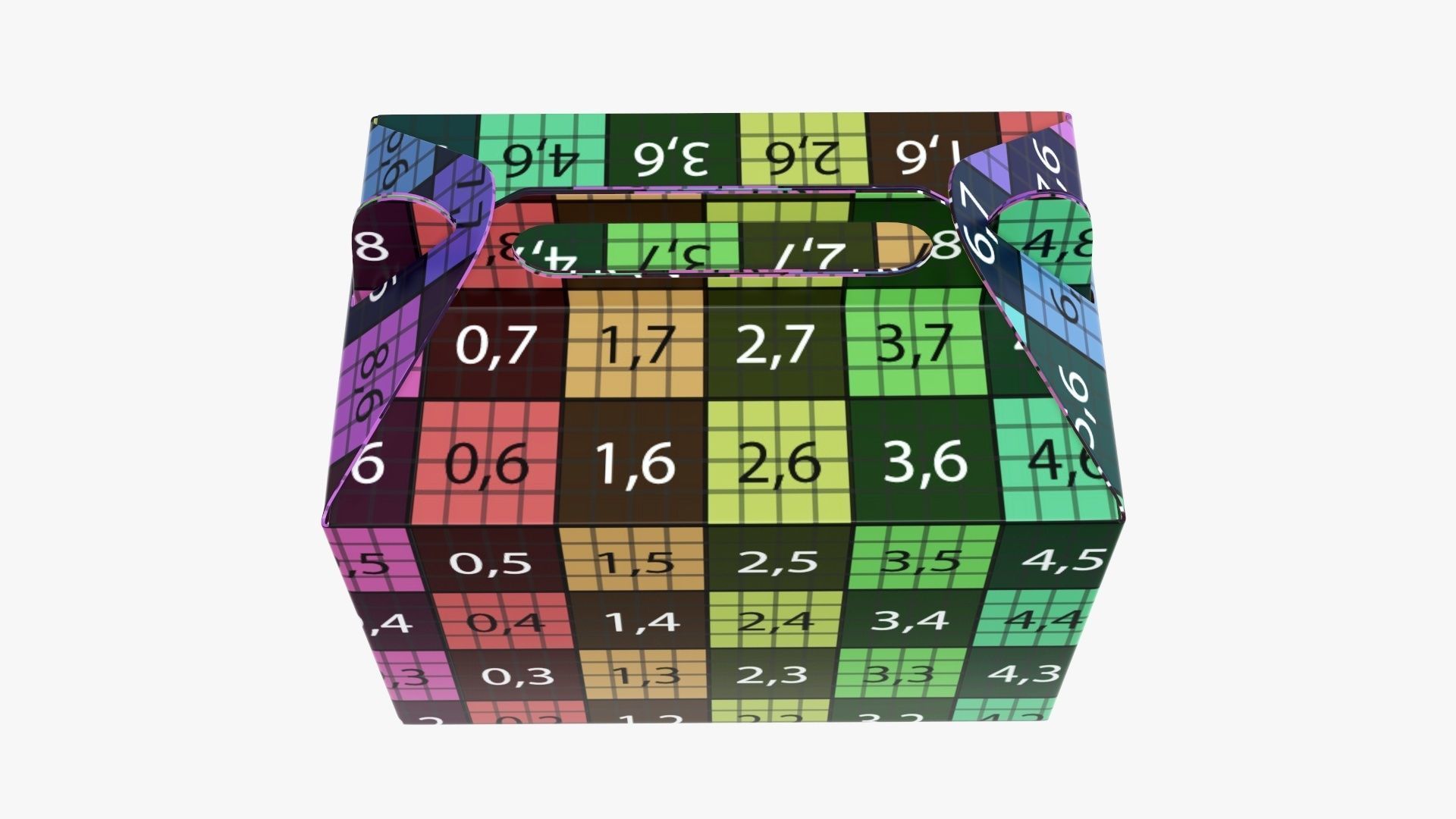 Gable cardboard box 3D model_13