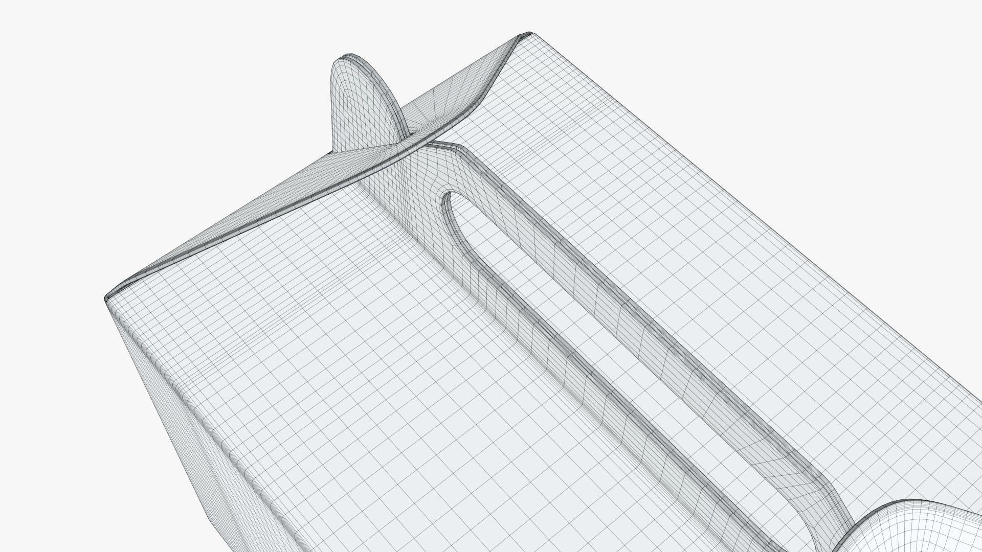 Gable cardboard box 3D model_9