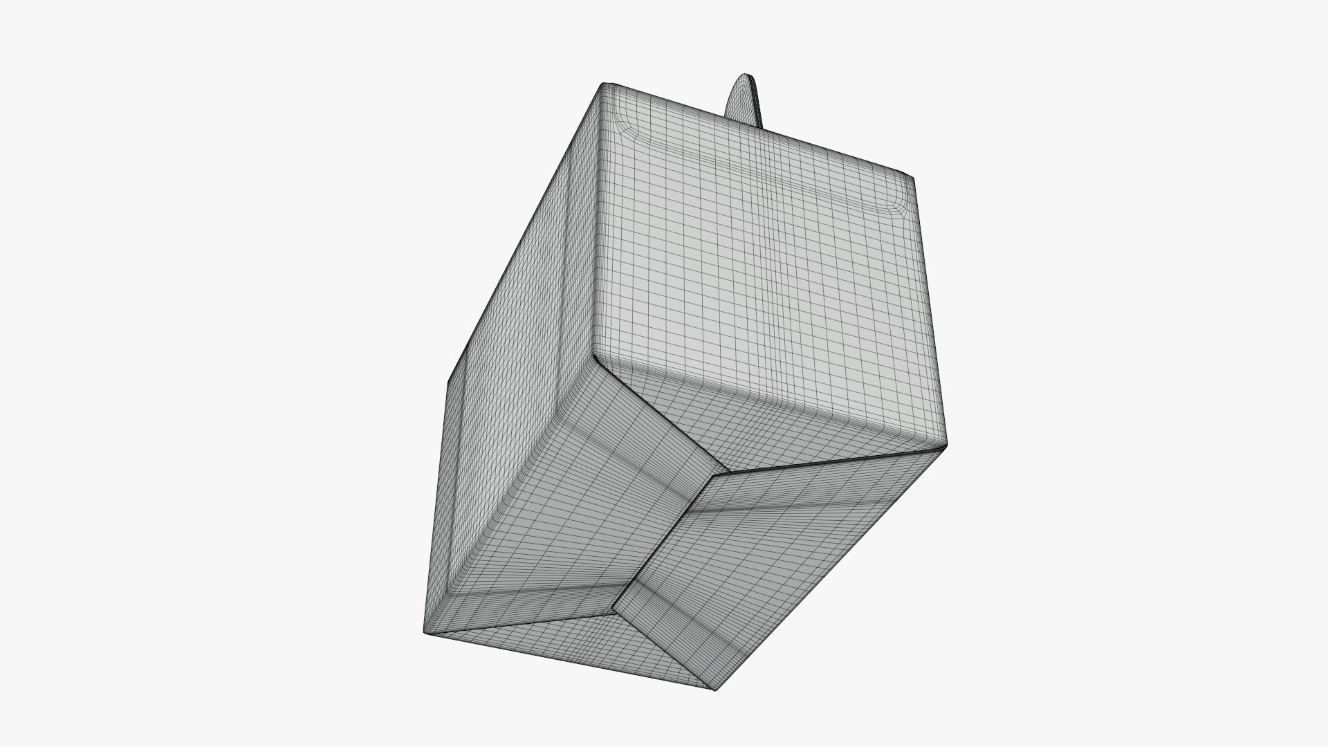 Gable cardboard box 3D model_7