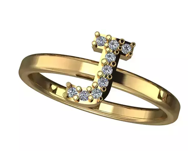 Letter J ring