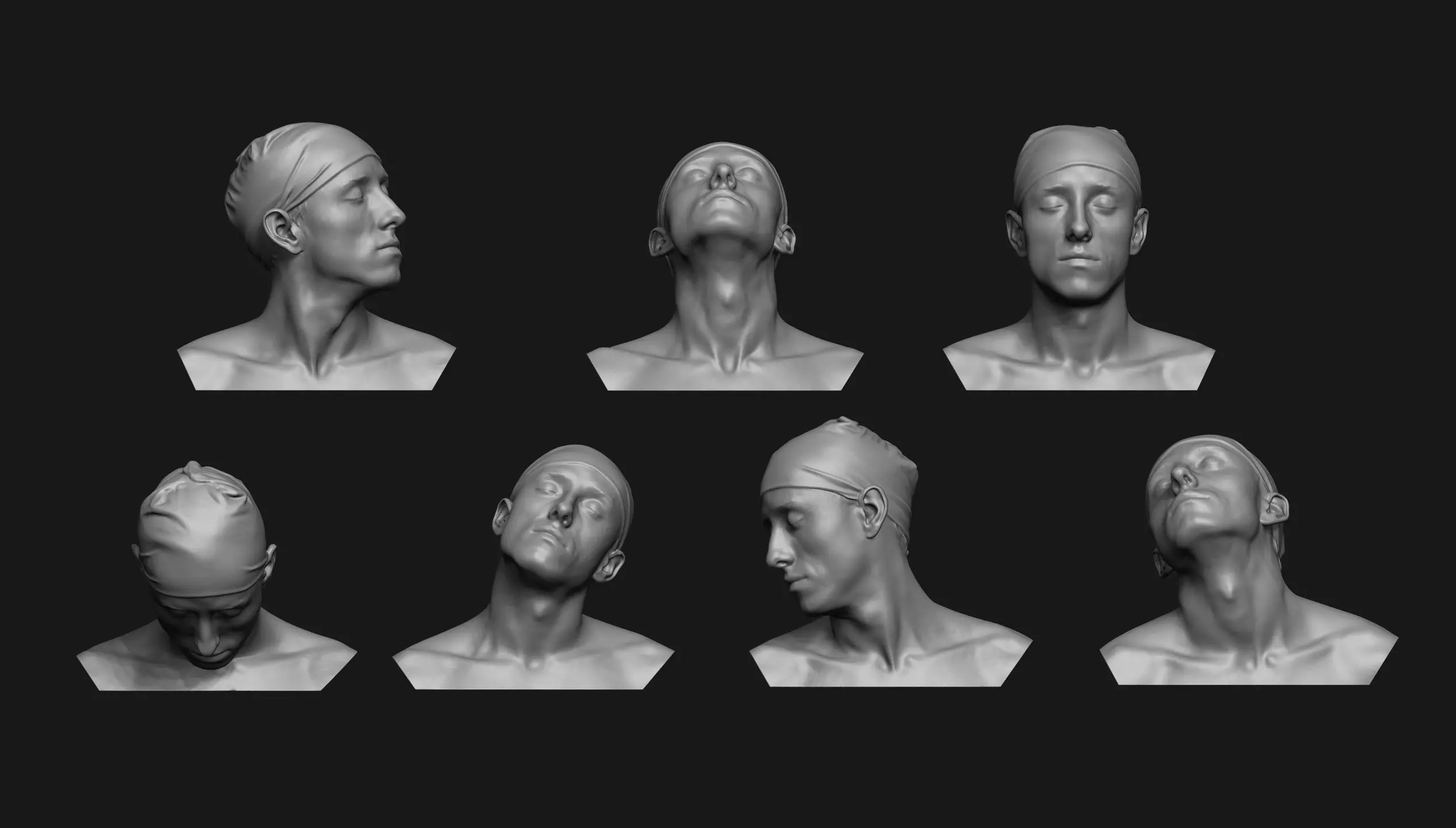 Neck Anatomy Reference Set 3D print model_0