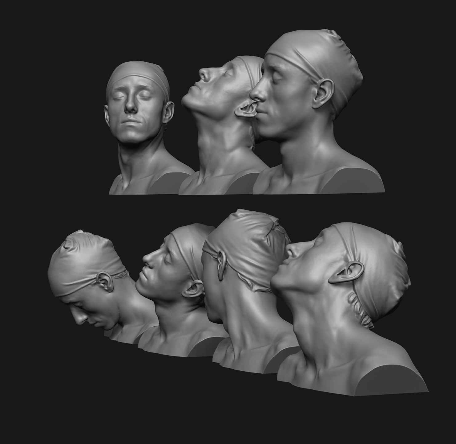 Neck Anatomy Reference Set 3D print model_3