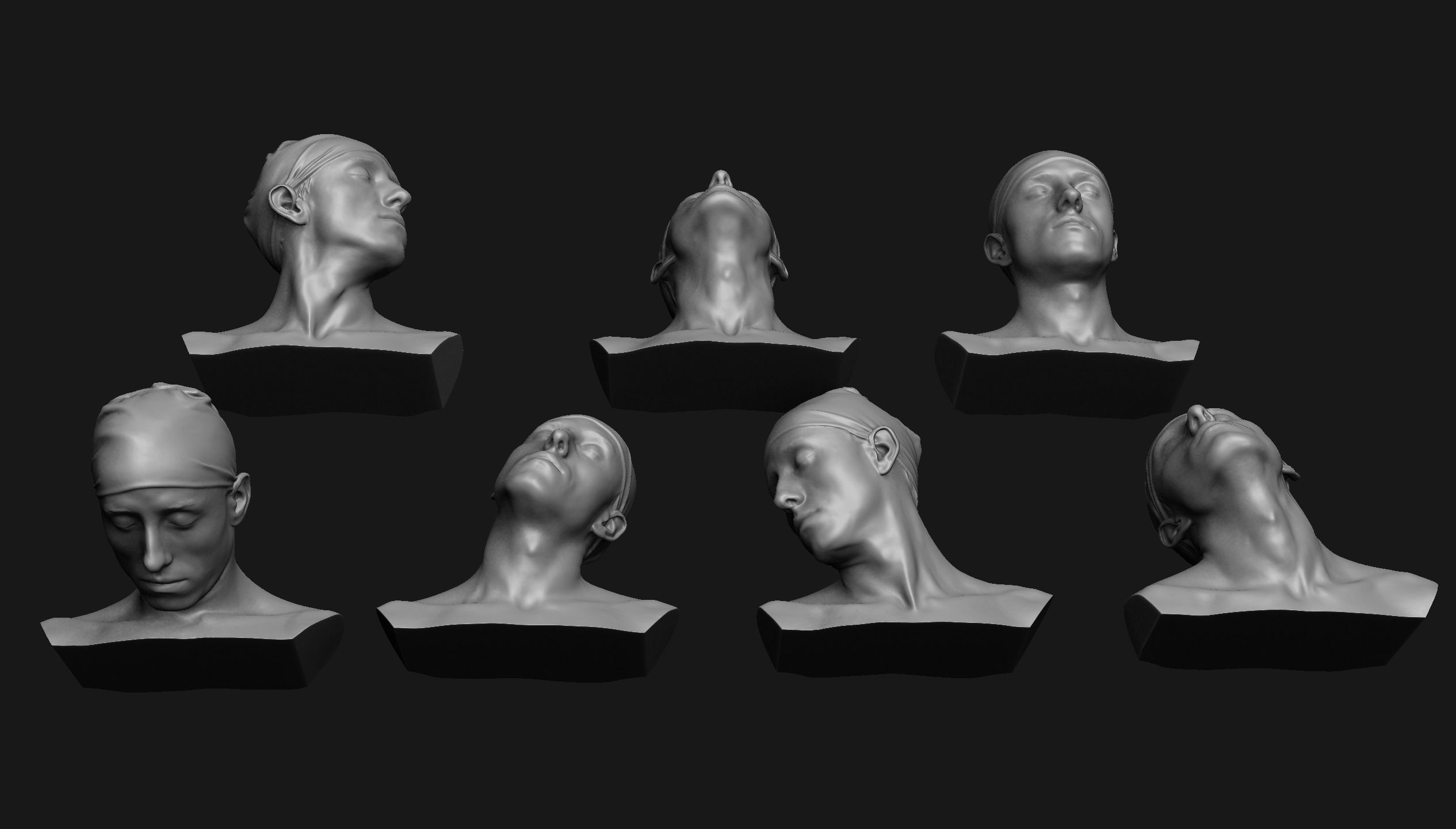 Neck Anatomy Reference Set 3D print model_6