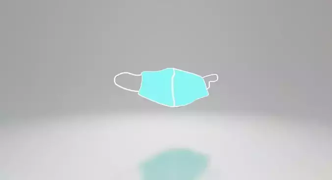 Realistic medical face mask