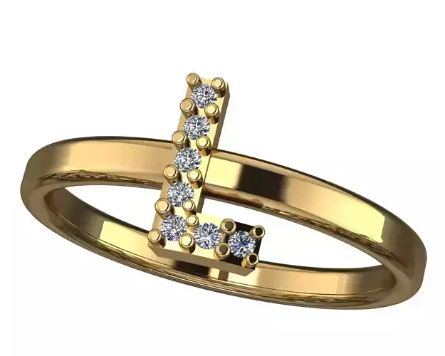 Letter L ring