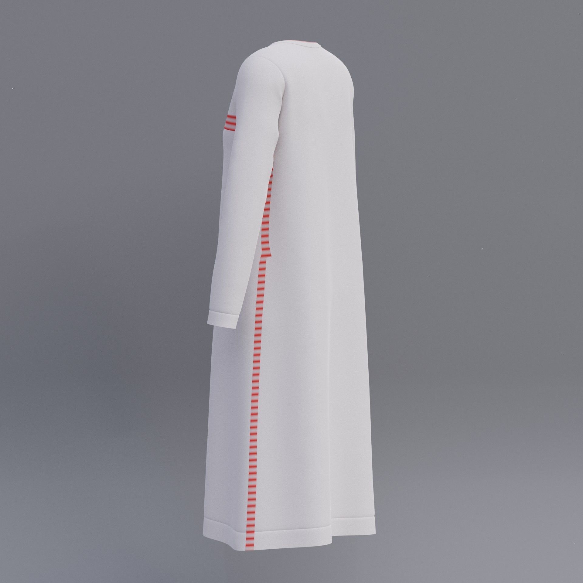 Female shirt dress Low-poly 3D model_9
