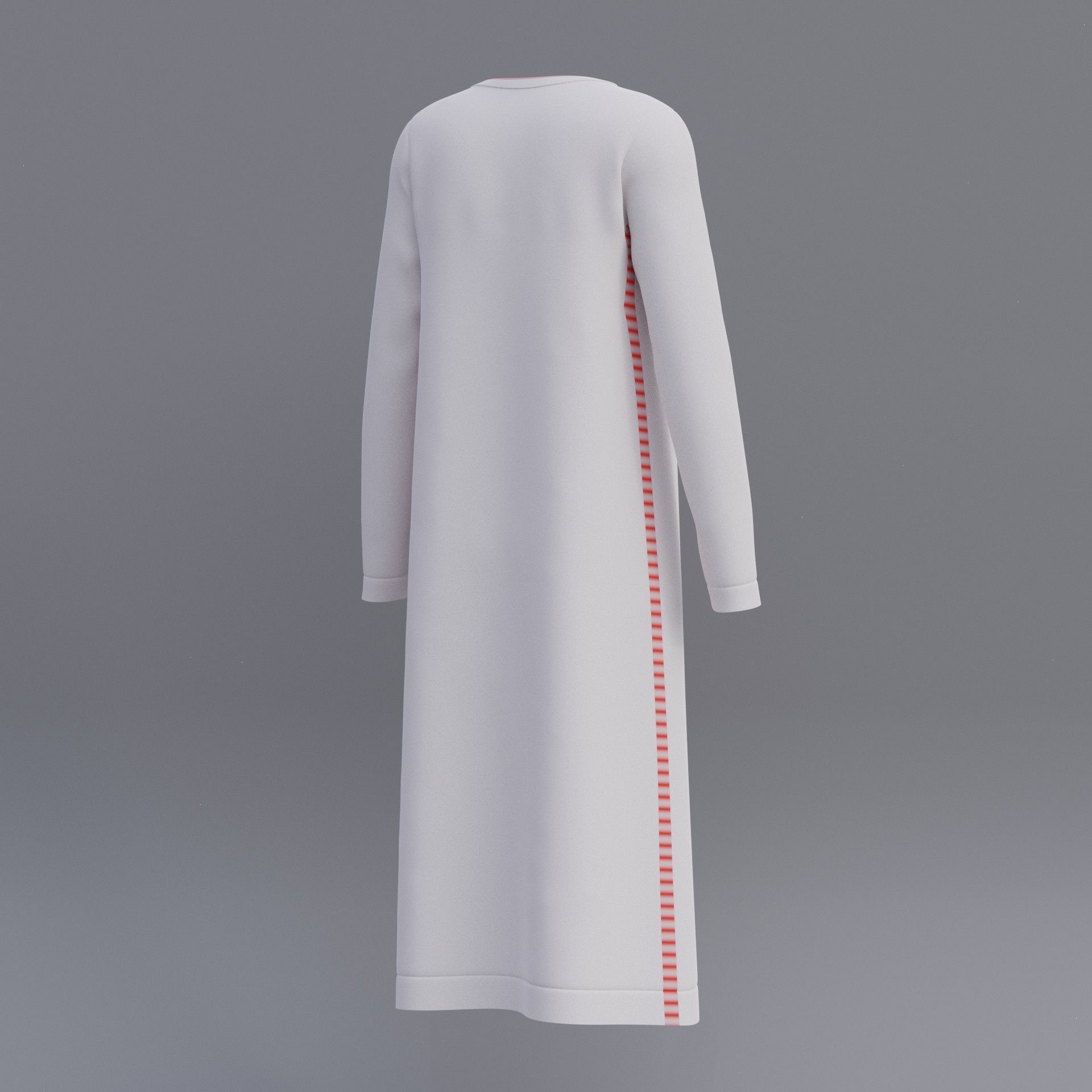 Female shirt dress Low-poly 3D model_8
