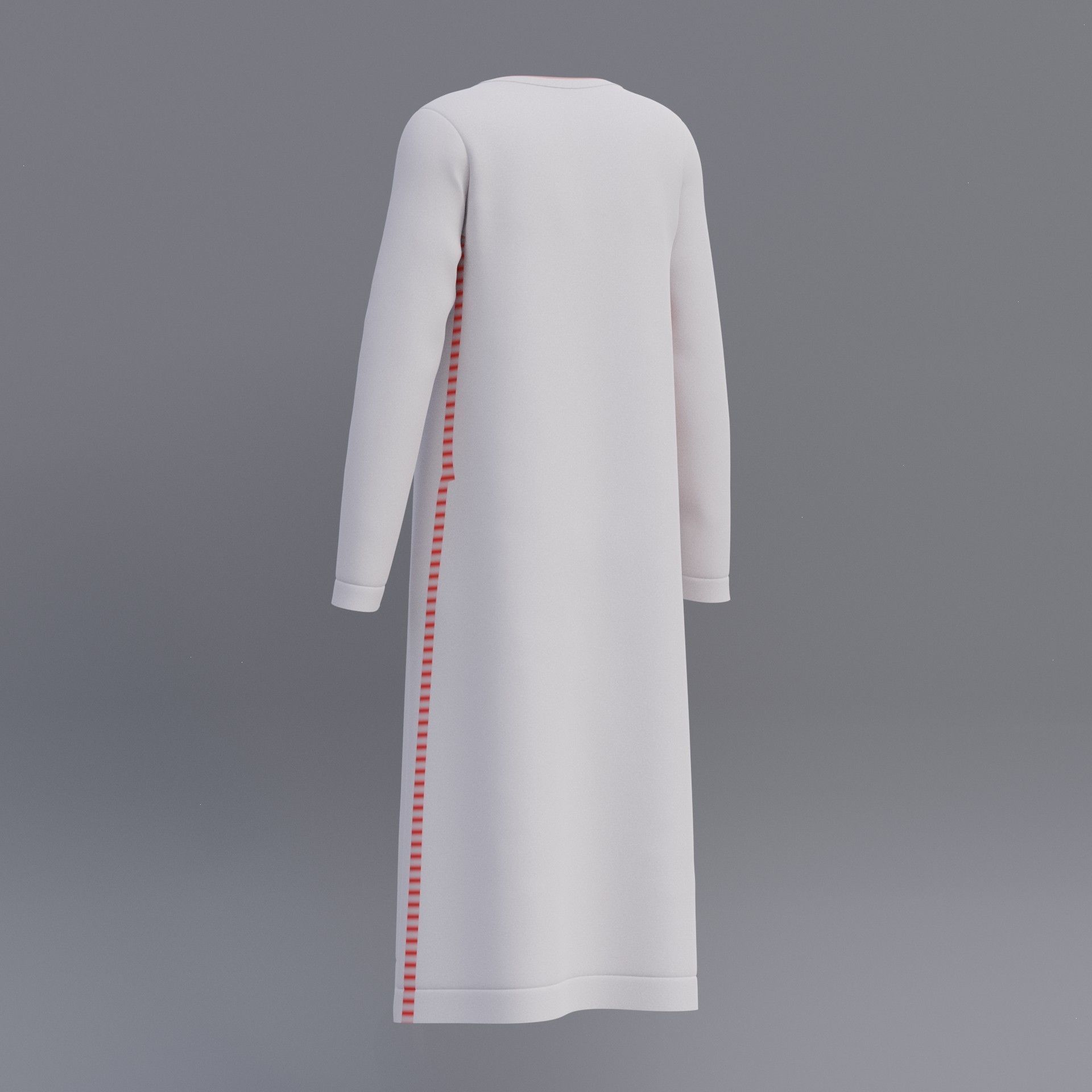 Female shirt dress Low-poly 3D model_11